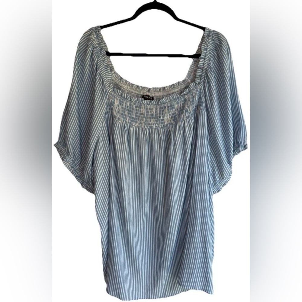 Torrid Women’s Plus 5 Striped Off Shoulder Top